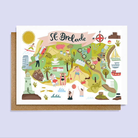 St Brelade Map Card