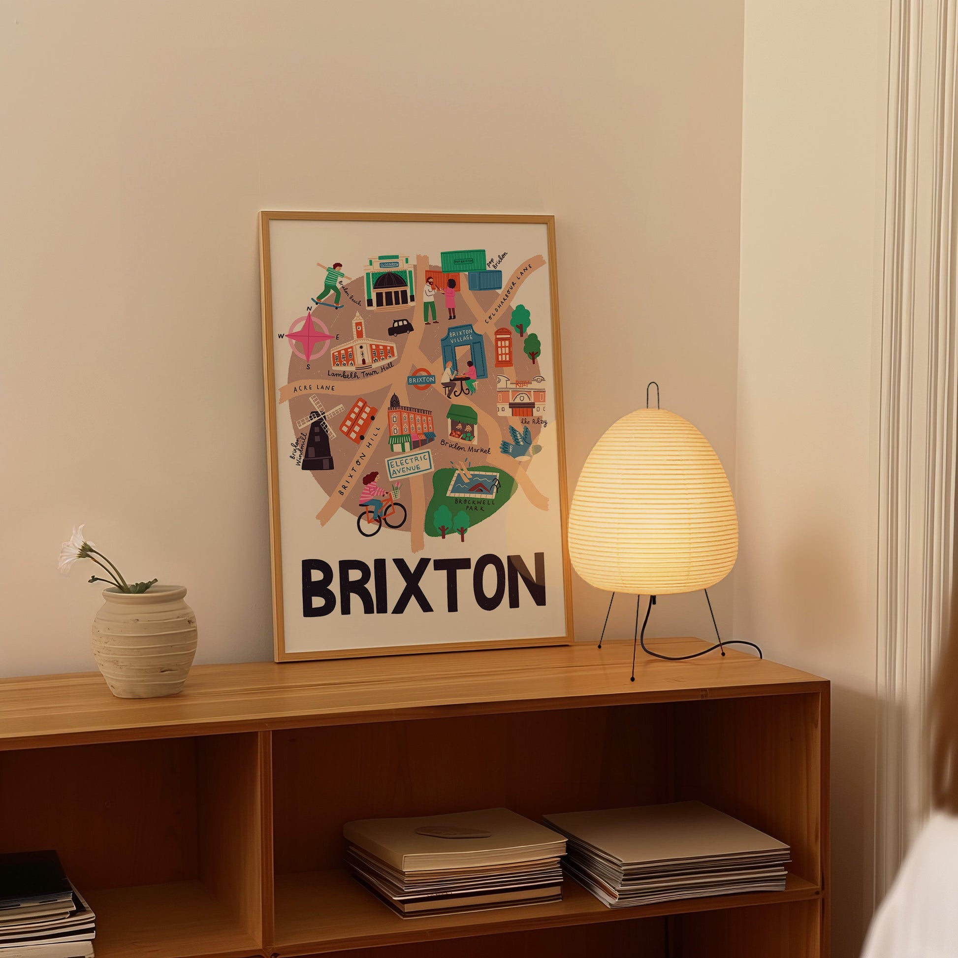 Brixton Map Print Lauren Radley