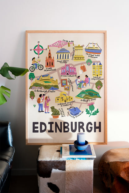 Edinburgh Map Print