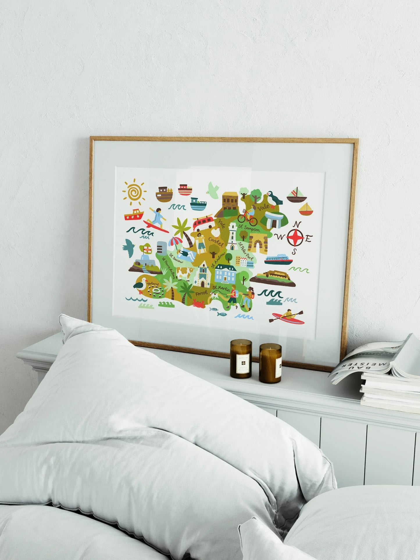 Guernsey Map Print - Lauren Radley
