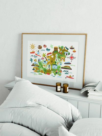 Guernsey Map Print - Lauren Radley