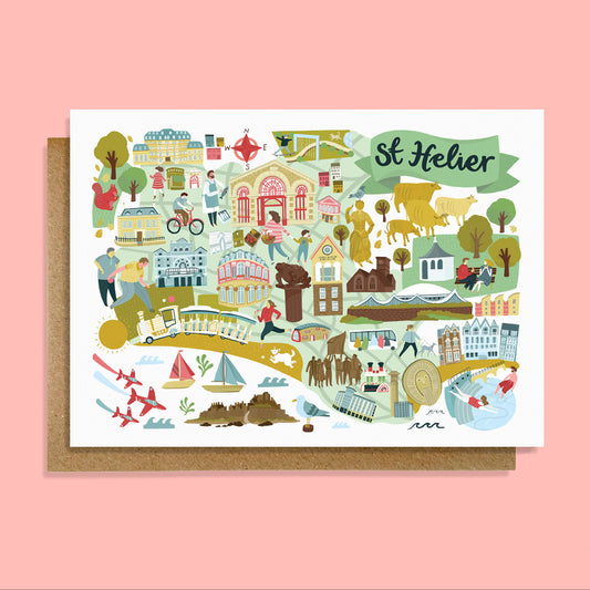 St Helier map card