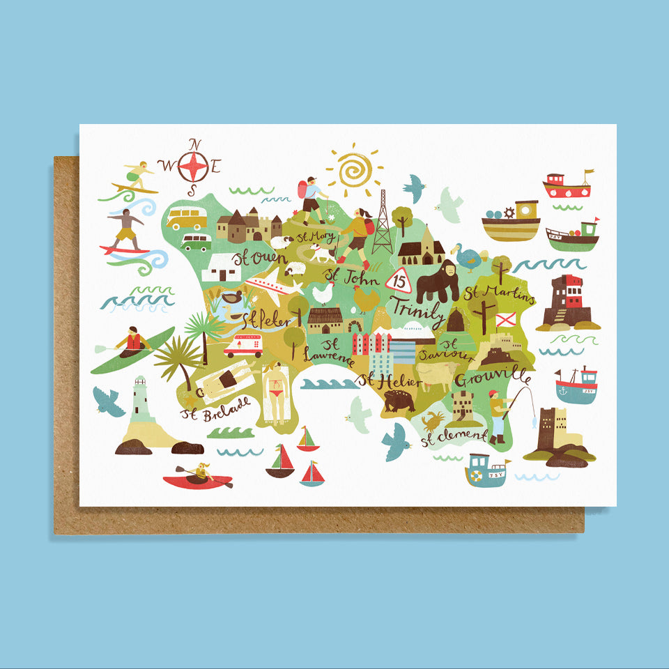 Jersey map card
