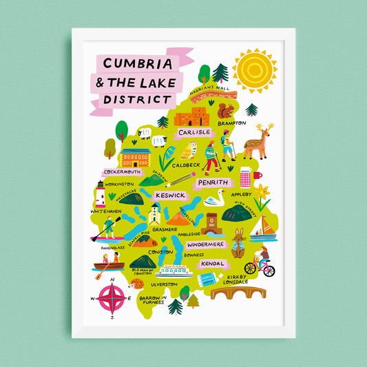 Lake District Map Print