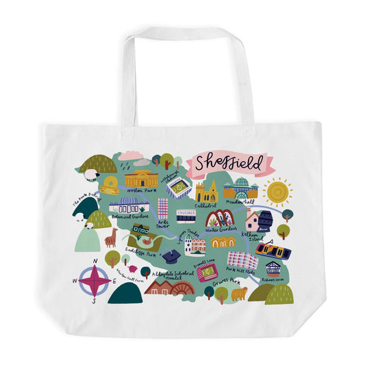 Sheffield Map Shopper Bag