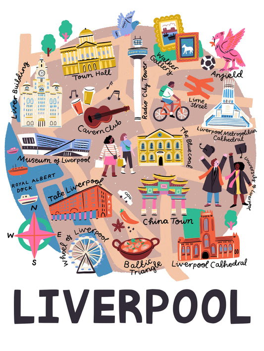 Liverpool Map Print