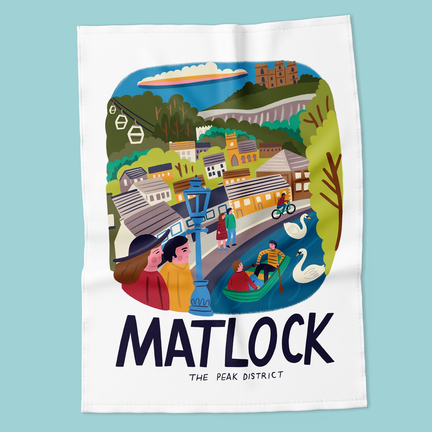 Matlock Travel Poster Tea Towel Lauren Radley