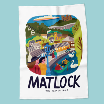 Matlock Travel Poster Tea Towel Lauren Radley