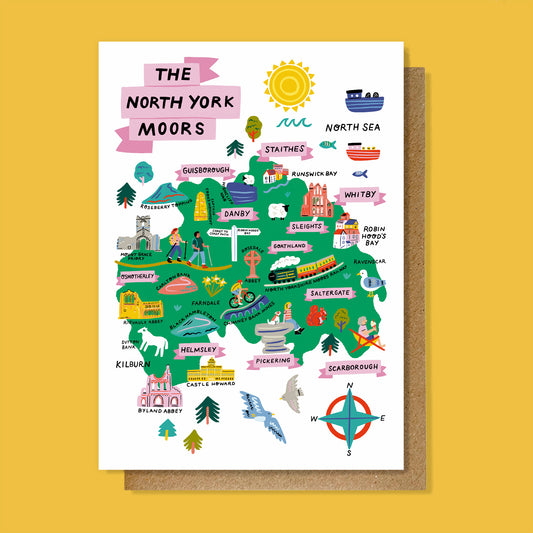 North York Moors Map Card