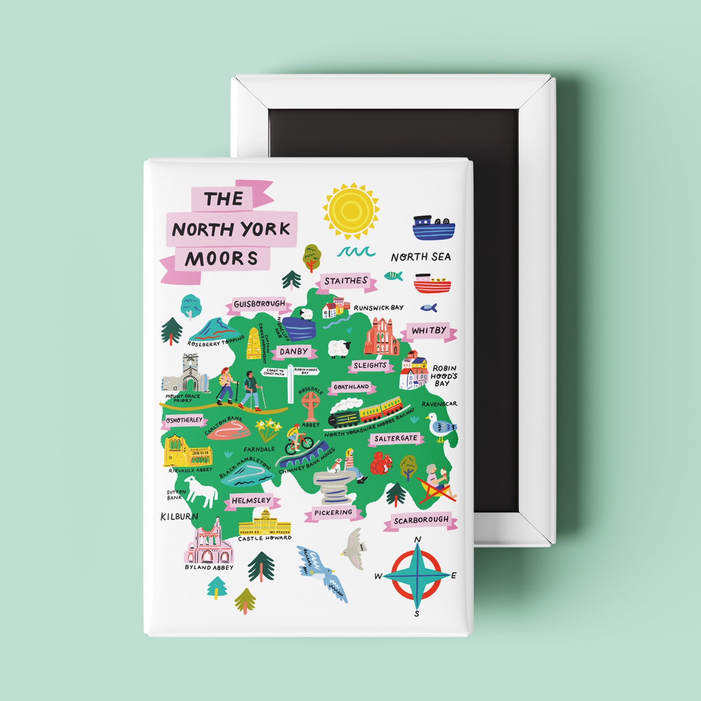 North York Moors Map Magnet