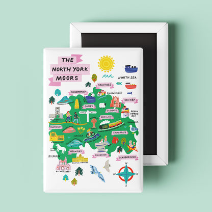 North York Moors Map Magnet