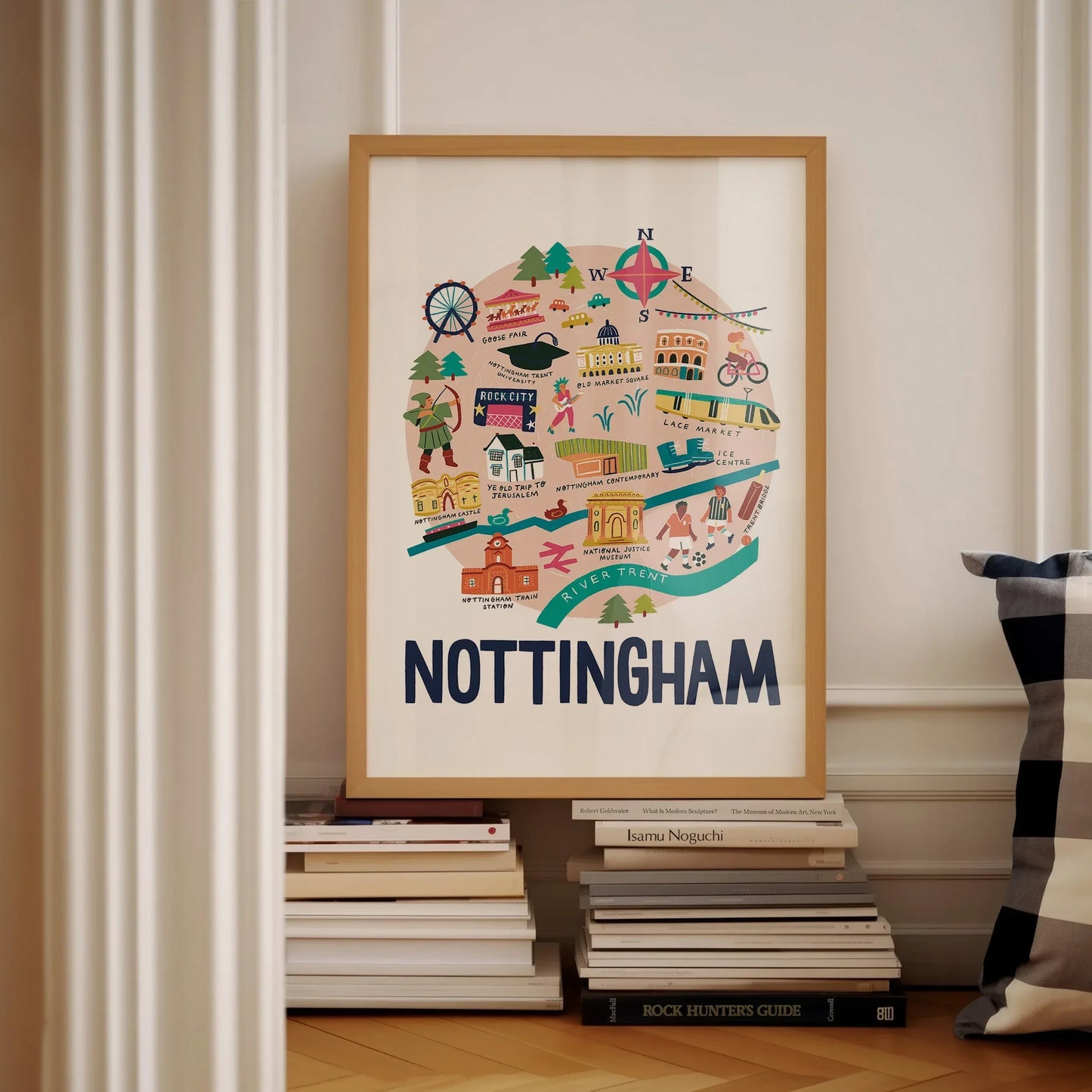 Nottingham Map Print Lauren Radley
