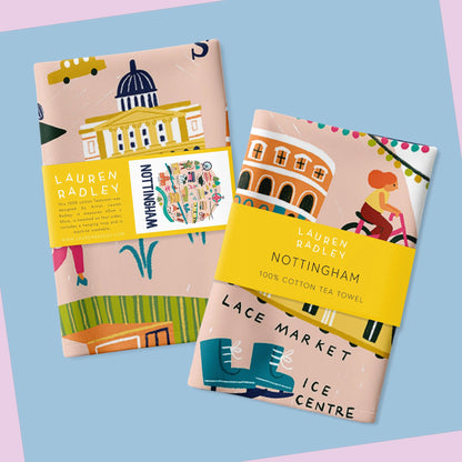 Nottingham Map Tea Towel