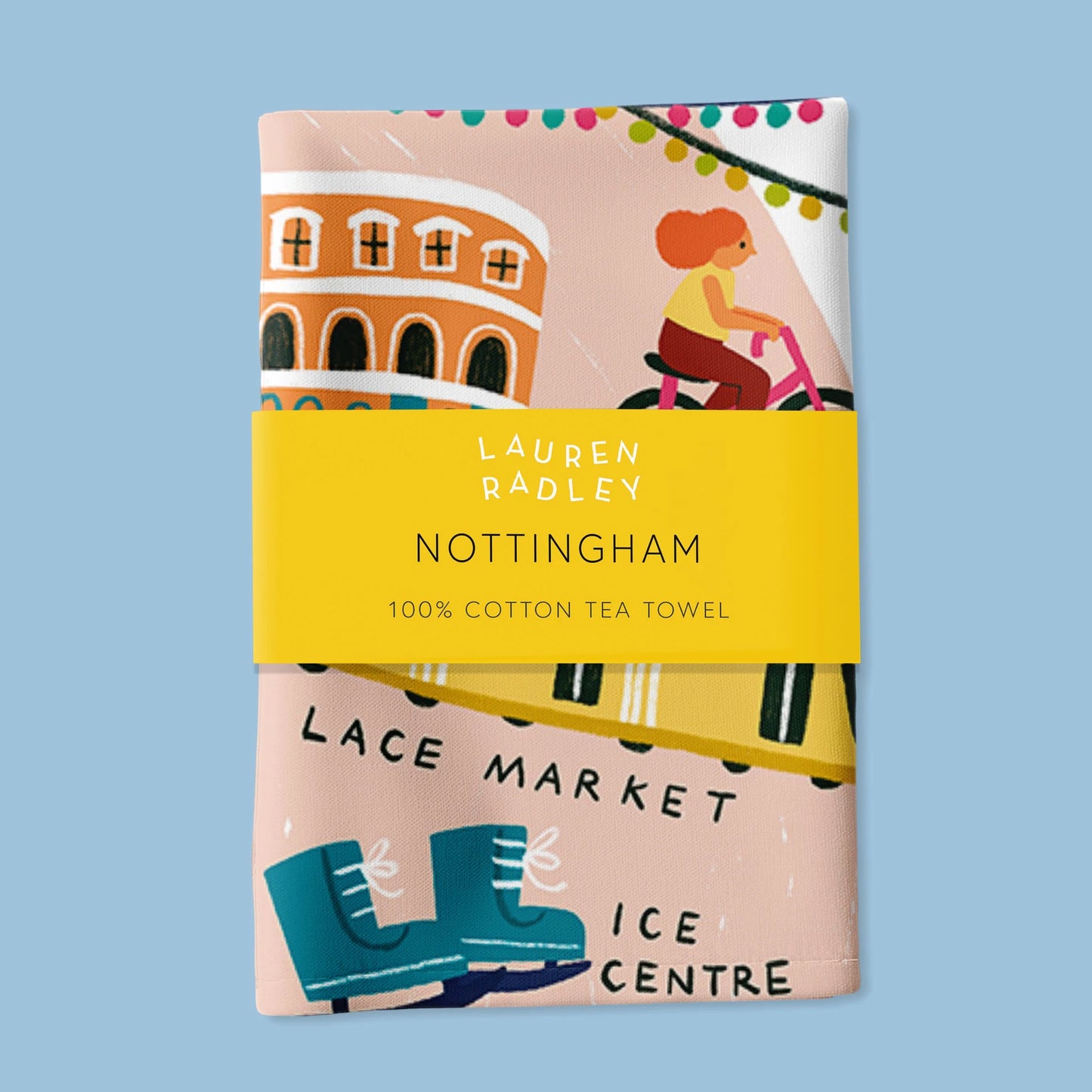 Nottingham Map Tea Towel