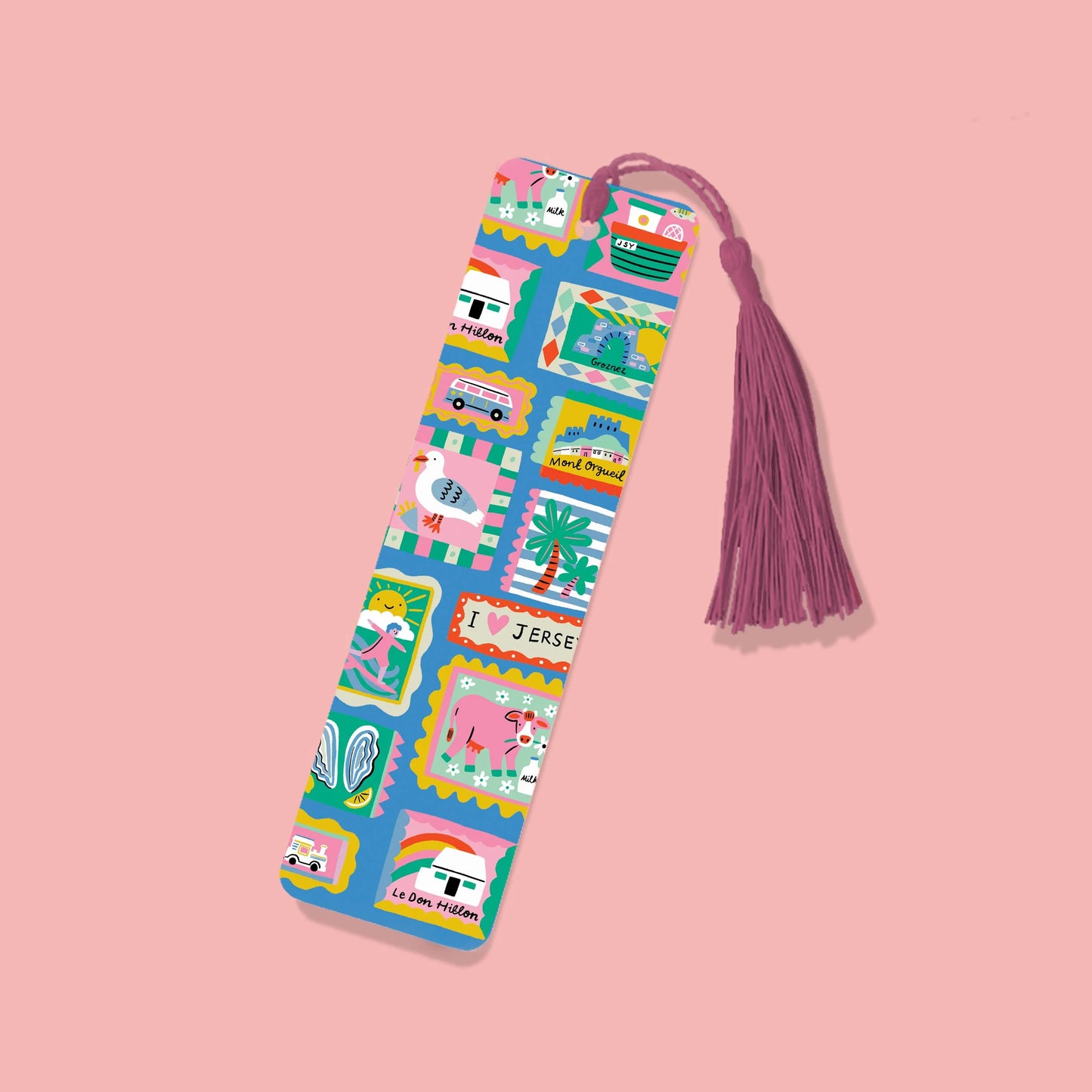 Blue Jersey Pattern Bookmark