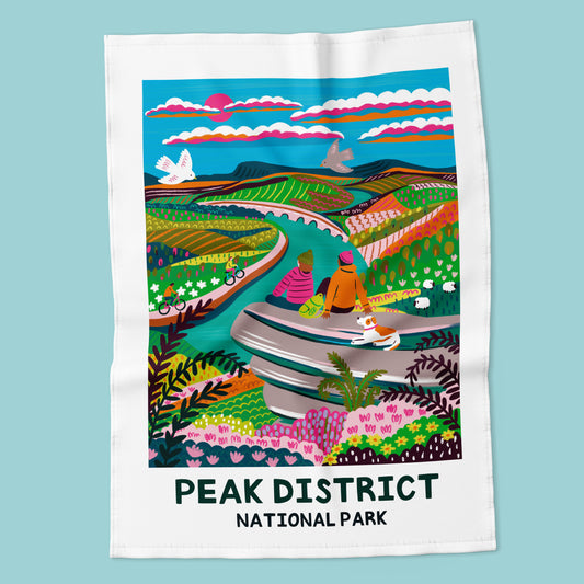 The Peak District Summer National Park Tea Towel