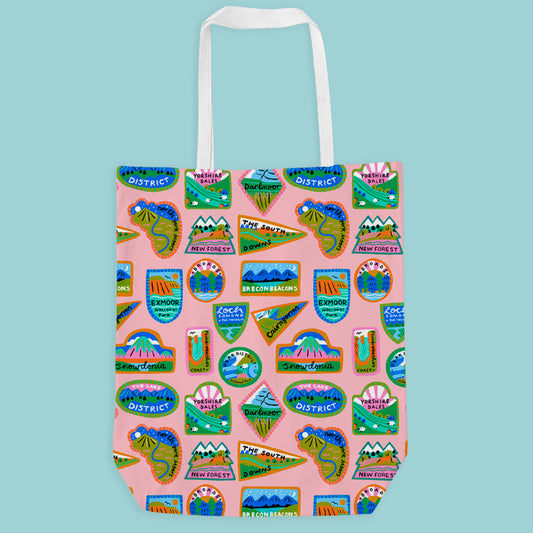 National Parks Patches Pink Bag