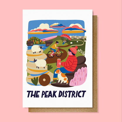 Peak District travel poster card