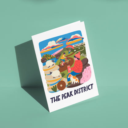 Peak District travel poster card