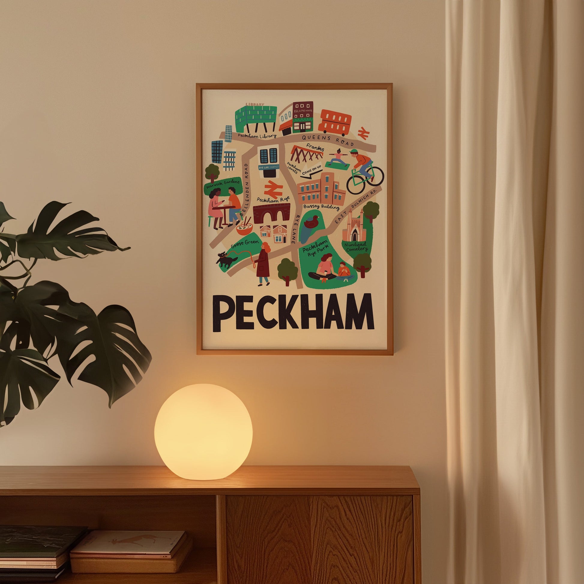 Peckham Map Print Lauren Radley
