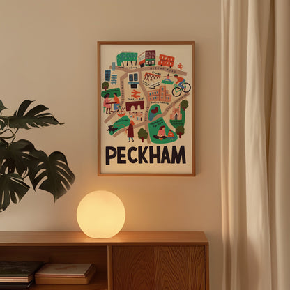 Peckham Map Print Lauren Radley