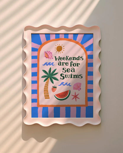Weekends are for Sea Swims Print Lauren Radley