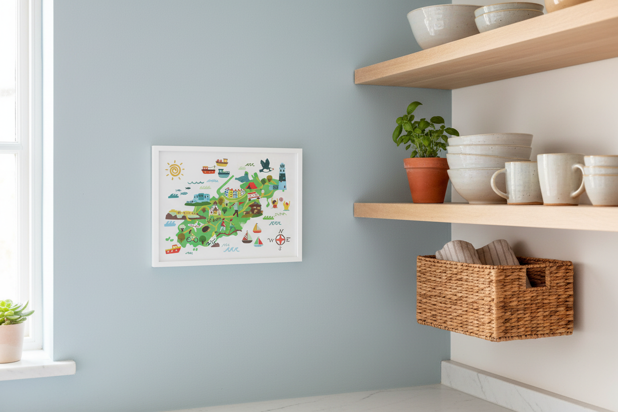 Alderney Map Print – Kitchen