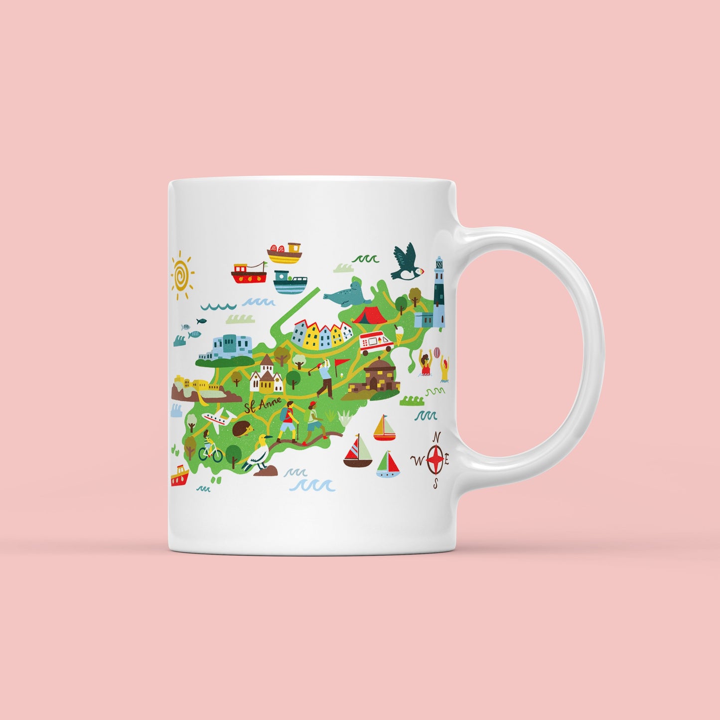 Alderney Map Mug