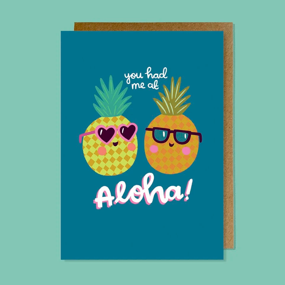 Aloha pineapples card