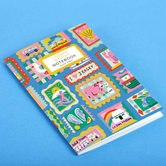 Blue Jersey Stamp Pattern Notebook