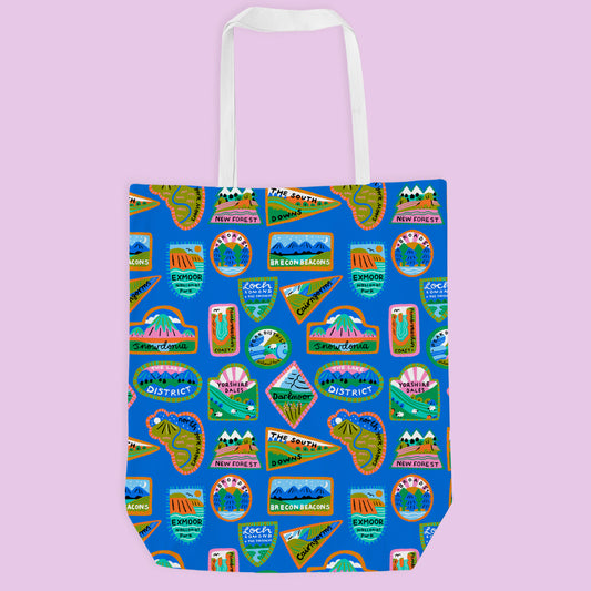 National Parks Patches Blue Bag