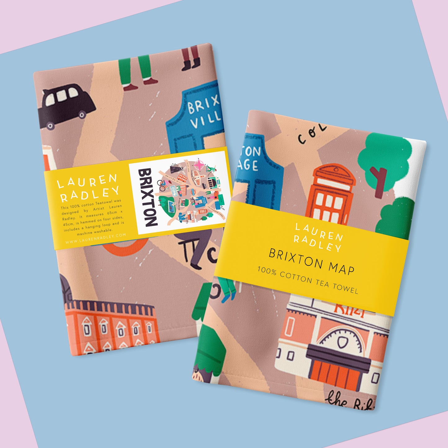 Brixton Map Tea Towel
