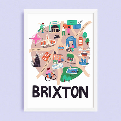Brixton Map Print Lauren Radley
