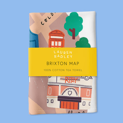 Brixton - London Map Tea Towel
