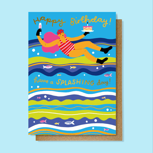 Bubbles and Cake Wild Swimming Birthday