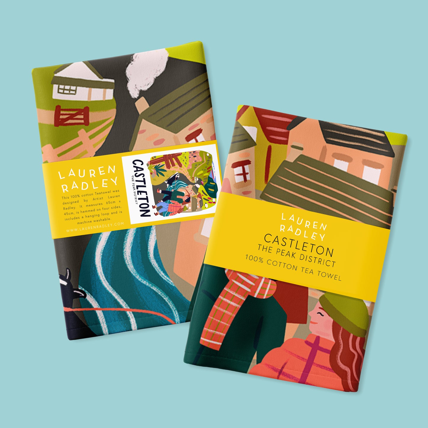 Castleton Travel Poster Tea Towel