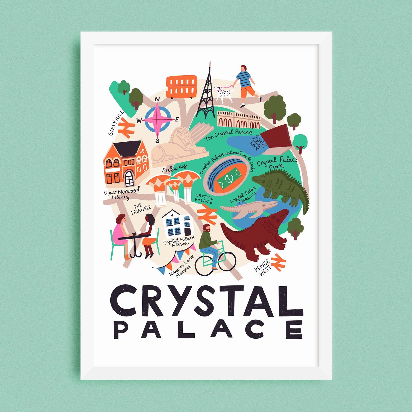 Crystal Palace Map Print Lauren Radley