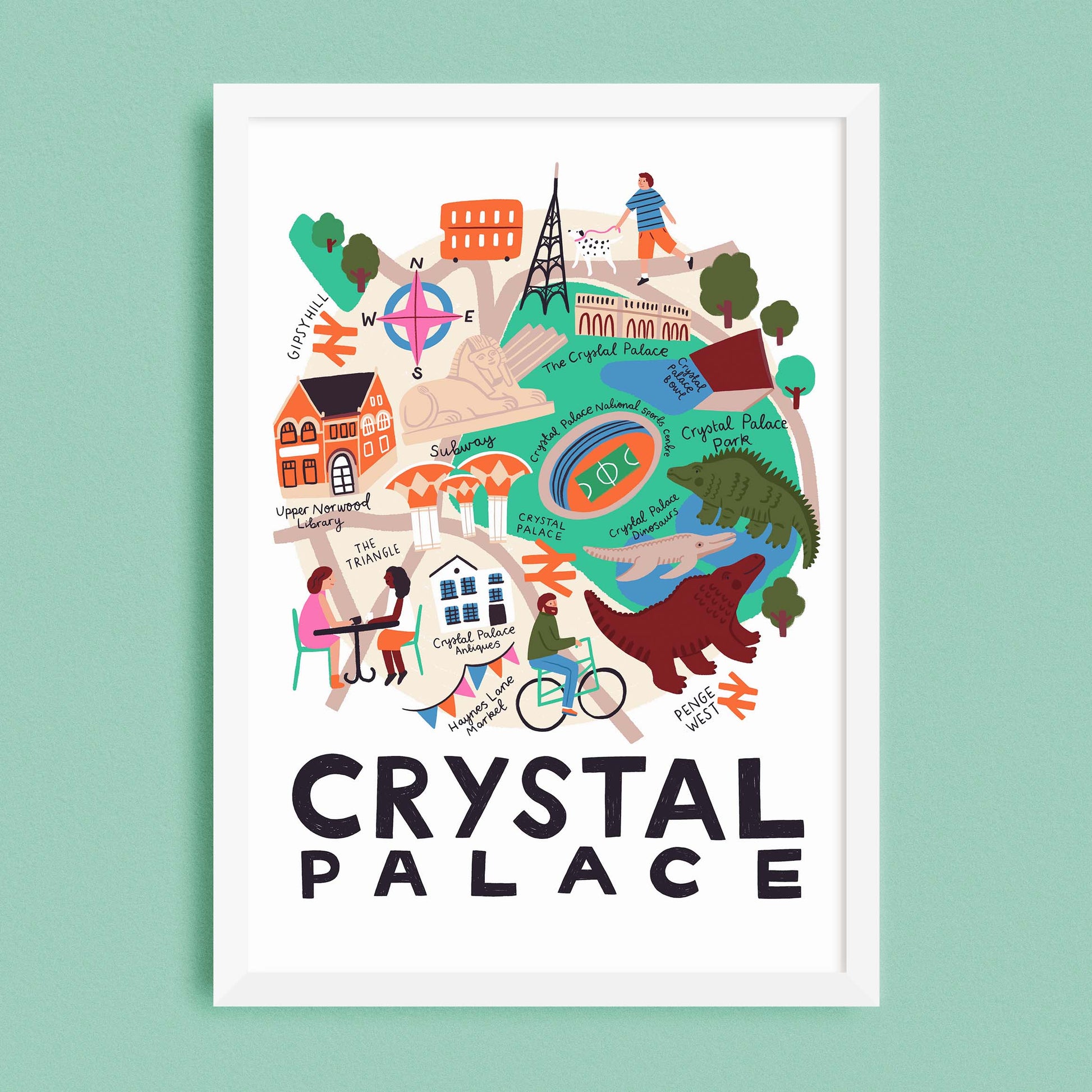 Crystal Palace Map Print Lauren Radley