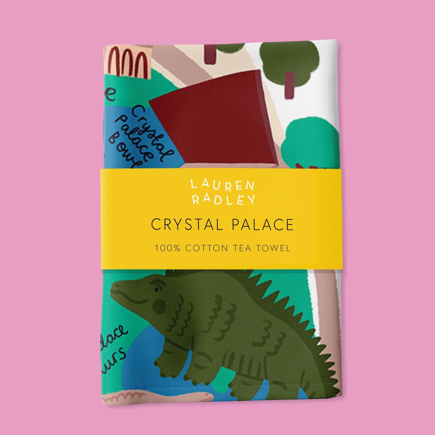 Crystal Palace - London Map Tea Towel
