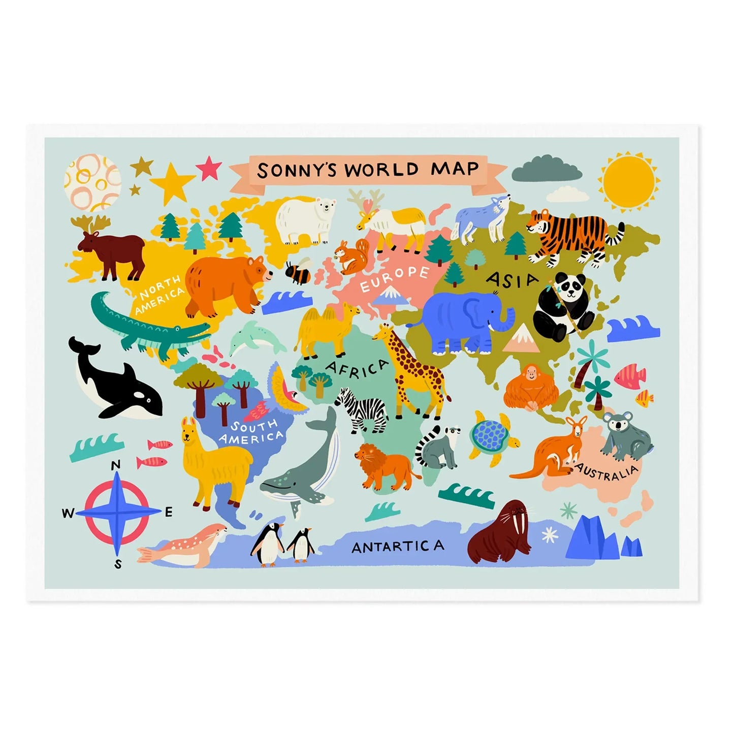 Map of the World Print - Customisable