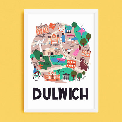 Dulwich Map Print Lauren Radley