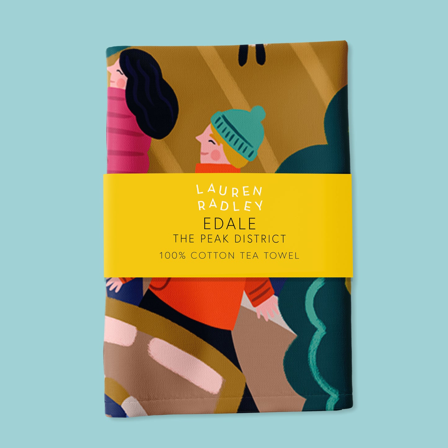 Edale Travel Poster Tea Towel