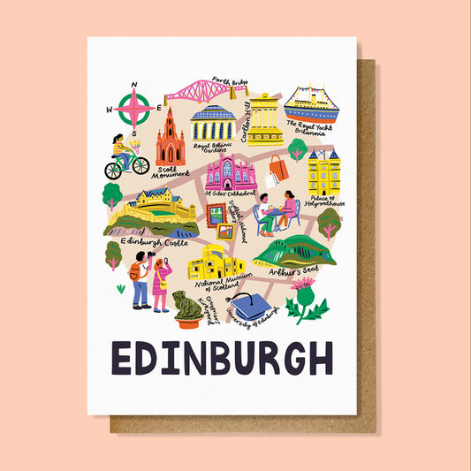 Edinburgh Map Card