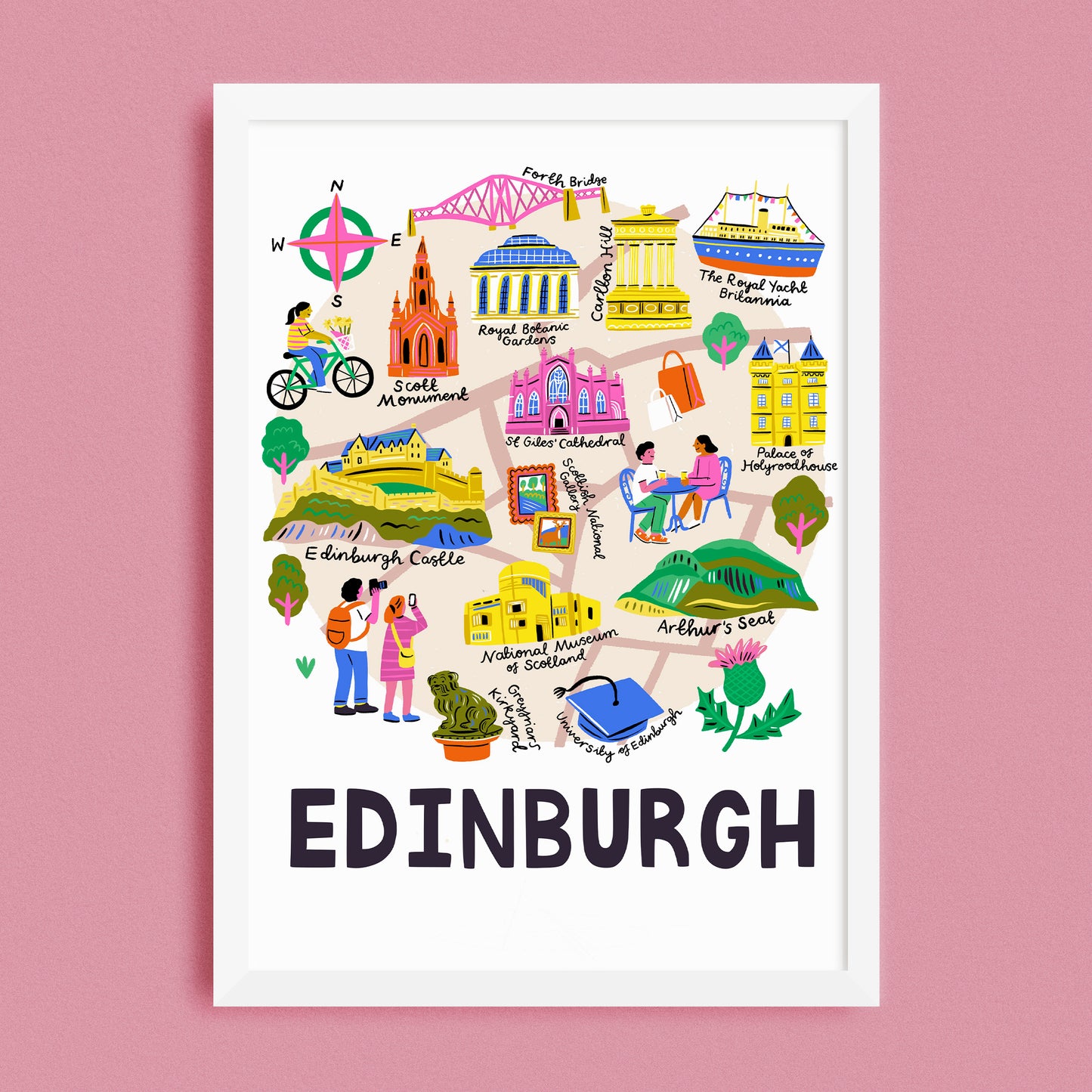 Edinburgh Map Print