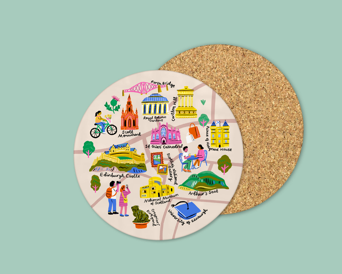 Edinburgh Map Coaster