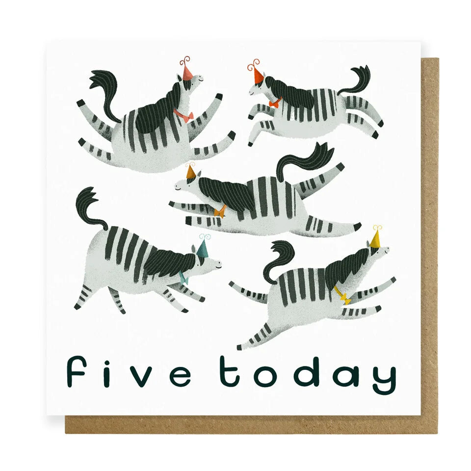 Five Today Zebra Card