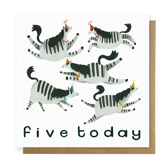 Five Today Zebra Card