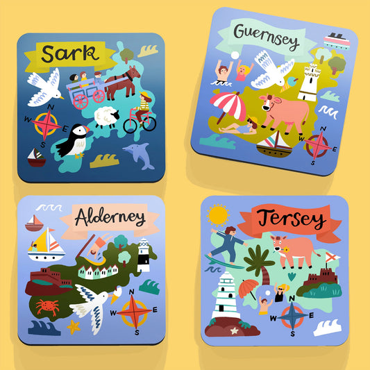 Channel Islands Coaster Pack of Four Lauren Radley