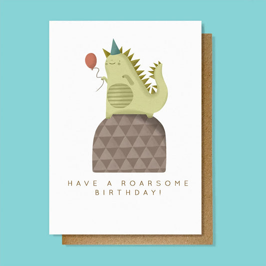 Green Dinosaur Card - Lauren Radley