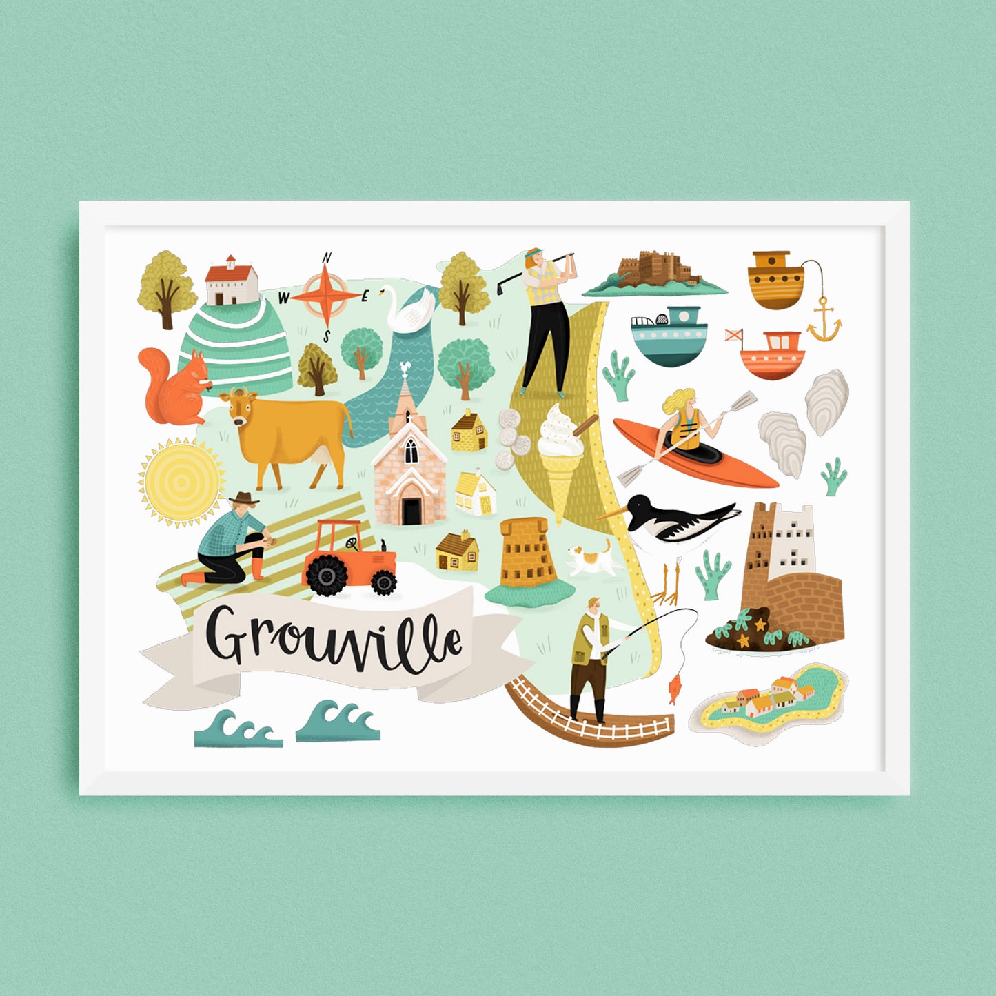 Grouville Map - Jersey